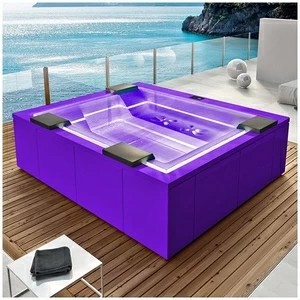 Бассейн Gruppo Treesse Zen SPA-V202H-F прямоугольный spa с гидромассажем аэромассажем встроенный фиолетовый