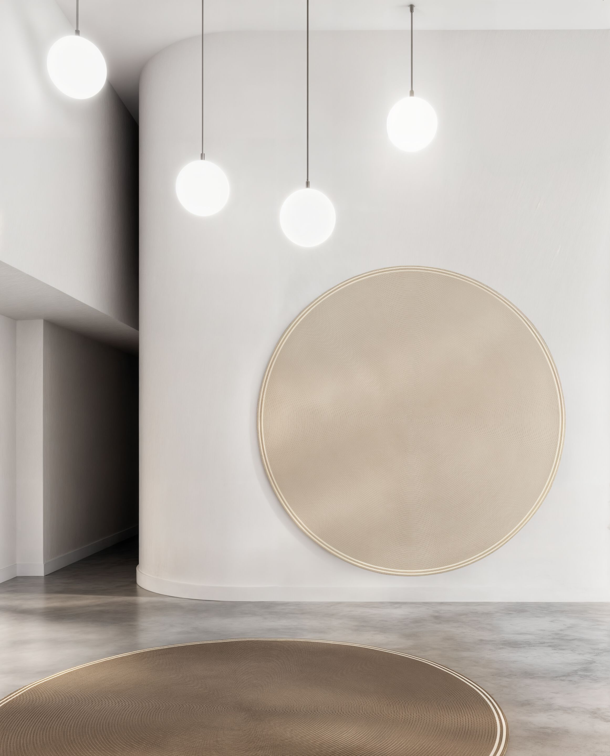 Открытый круглый сплошной цвет ковер YAAZ Yunn ARCH-00100369 - Вид №1