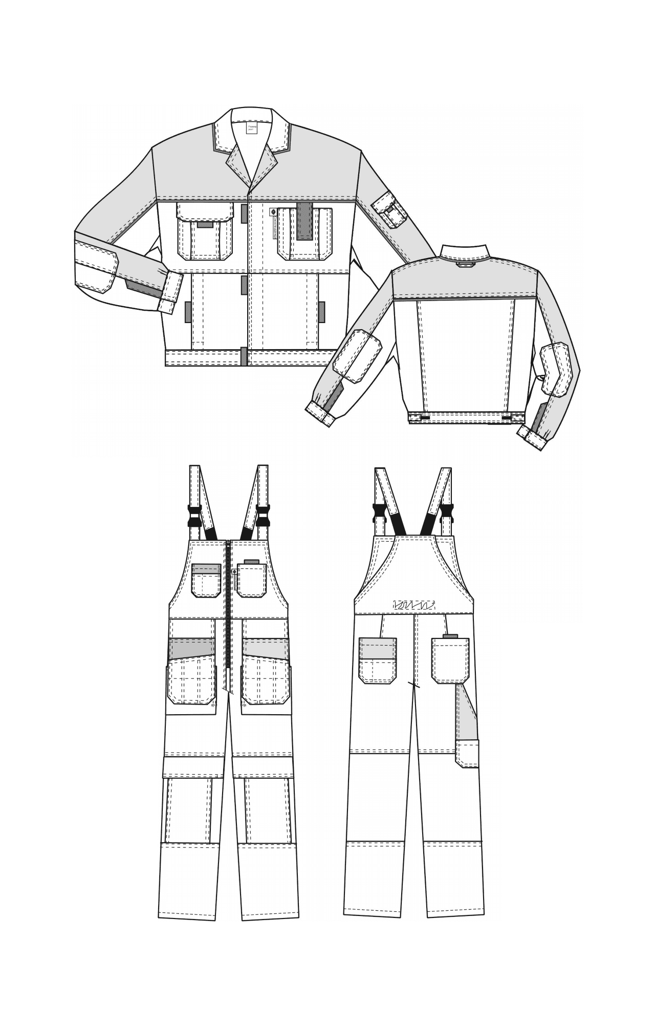 65257 Костюм "Профессионал-2" василек-светло-серый  Летняя спецодежда  размер 64-66/158-164  - Вид №6