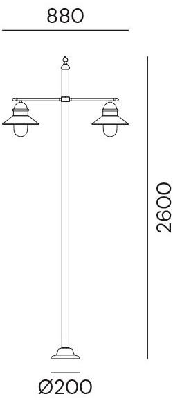 Il Fanale Садовый фонарь из металла Borgo 304.l3.ort - Вид №1