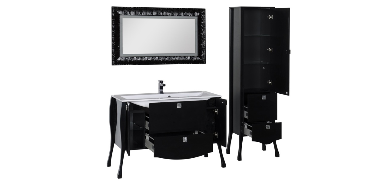 Комплект мебели Aquanet Мадонна 120 черный 00168916 - Вид №2