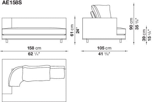 Угловой и секционный диван из ткани Maxalto ARBITER ARCH-00077969 - Вид №5