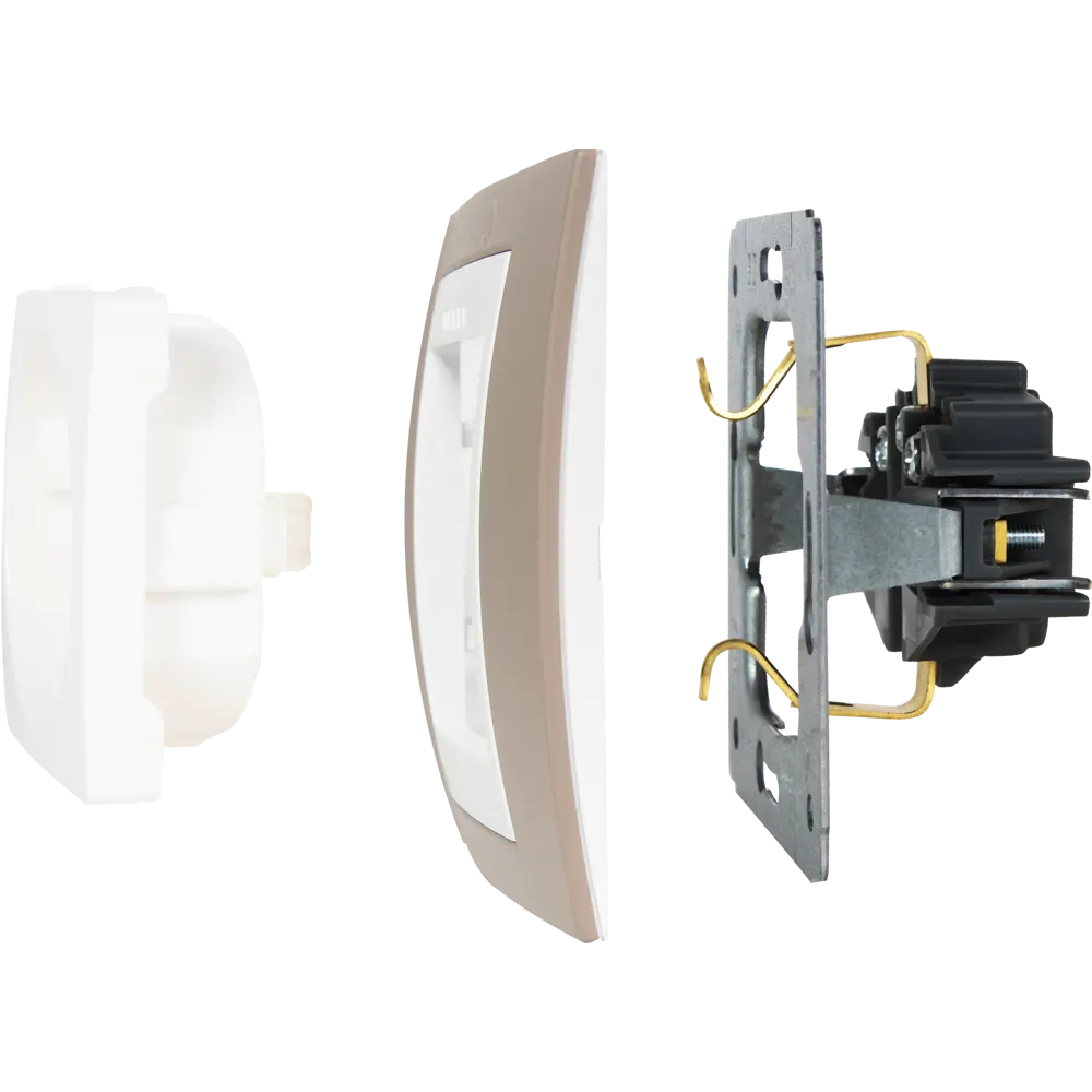Рамка для розеток и выключателей Systeme Electric Unica 4 поста, цвет коричневый/белый STLM-2129273 - Вид №3
