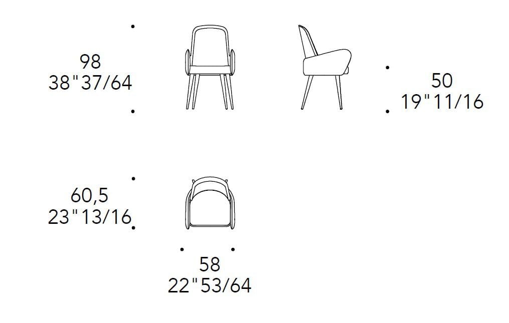 Тканевый стул с подлокотниками REFLEX ATLANTIC ARCH-00137229 - Вид №1