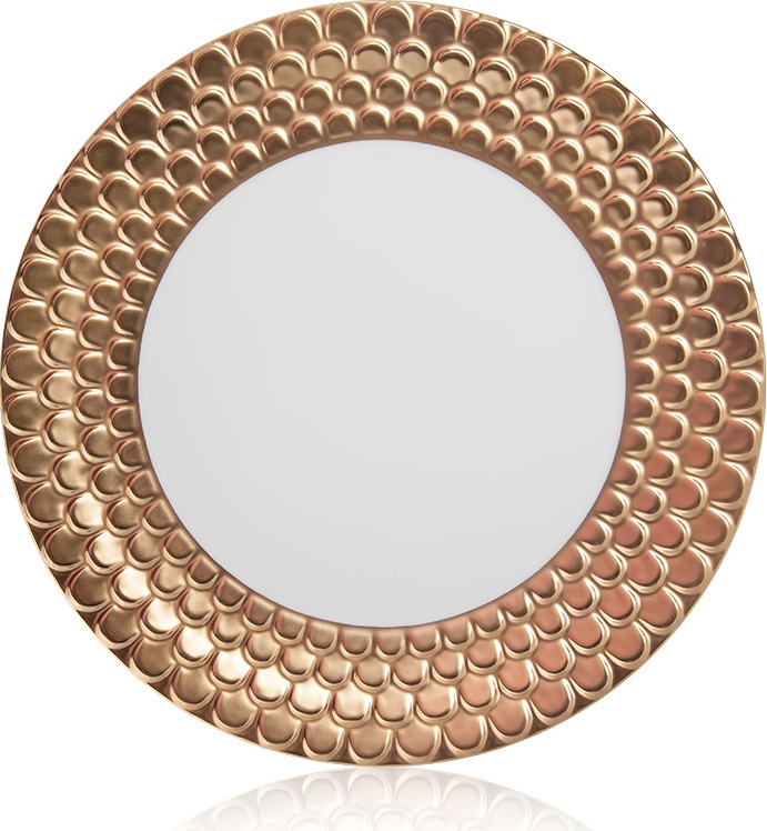 10591848 L’Objet Тарелка обеденная 27см "Эгейская" (золотой декор) п/к Фарфор 