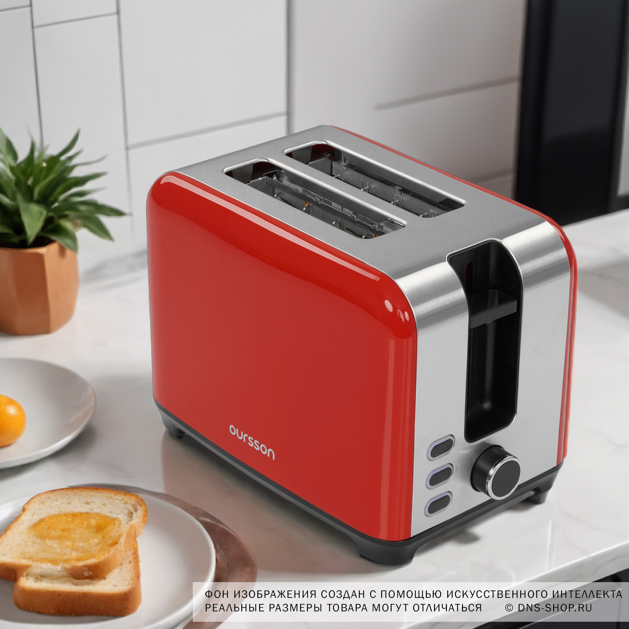 9912643 Тостер Oursson TO2120/RD красный STDN-0069212 - Вид №8