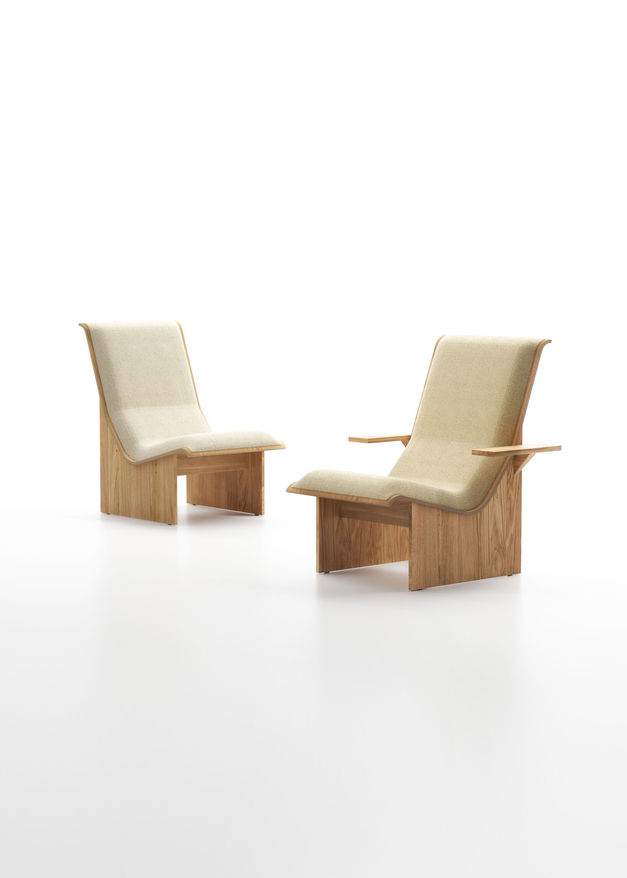 Деревянное кресло с высокой спинкой Omelette Editions PORTA ARCH-00030888 - Вид №1