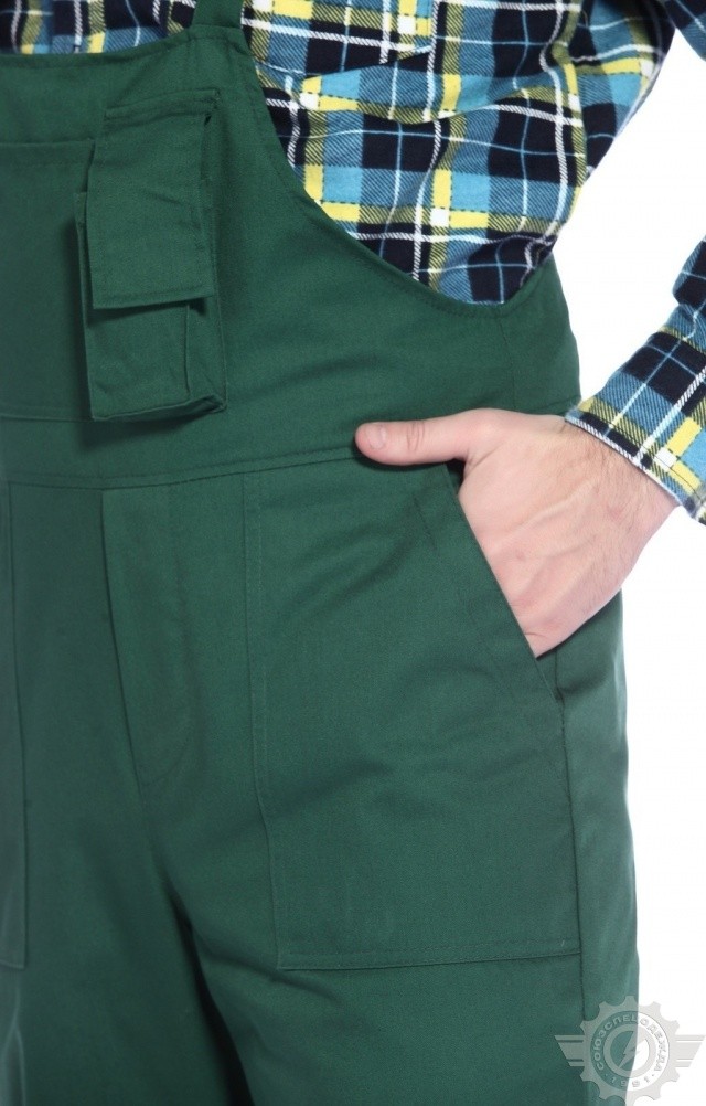 65611 Полукомбинезон "Эксперт-2" зеленый  Летняя спецодежда  размер 60-62/170-176  - Вид №8