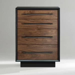 Комод с 4 ящиками 94 см американский орех Garon ACWD GARON 00-3981961 Коричневый;орех;черный