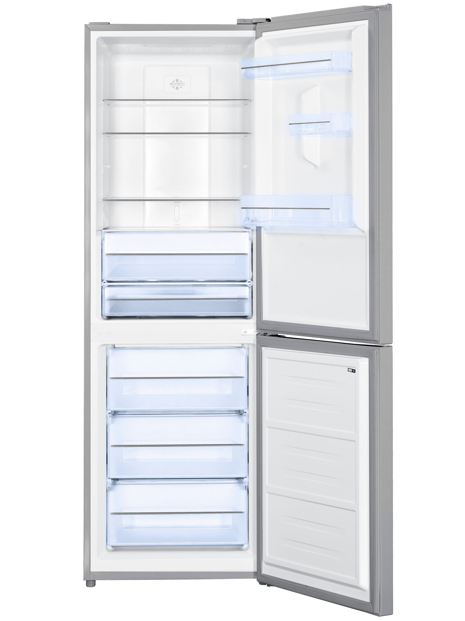 8192451 Холодильник с морозильником   KRAFT TNC-NF502X серебристый STDN-0079925 - Вид №1