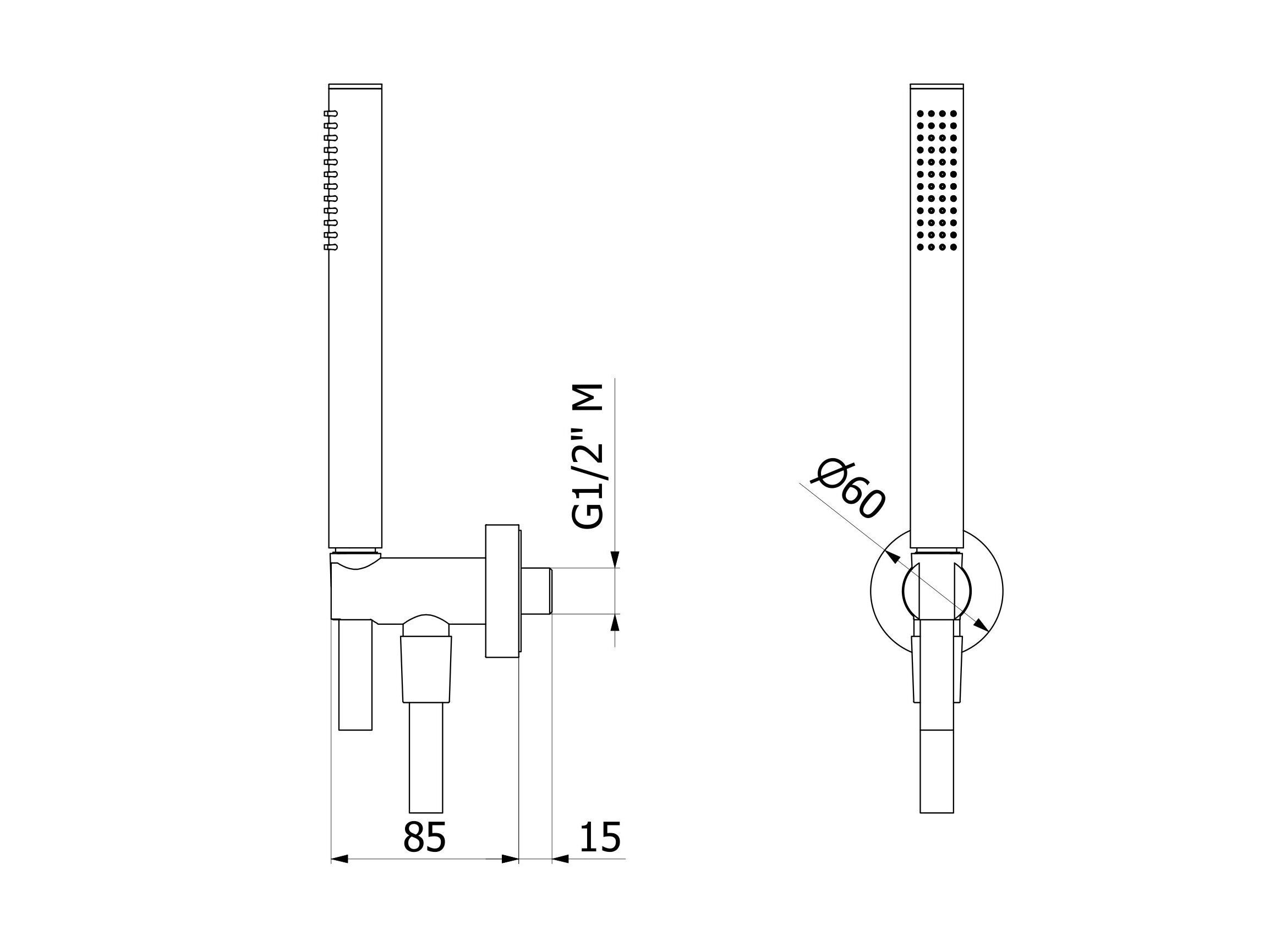 Набор для душа из нержавеющей стали IB Shower &amp ARCH-00124472 - Вид №1
