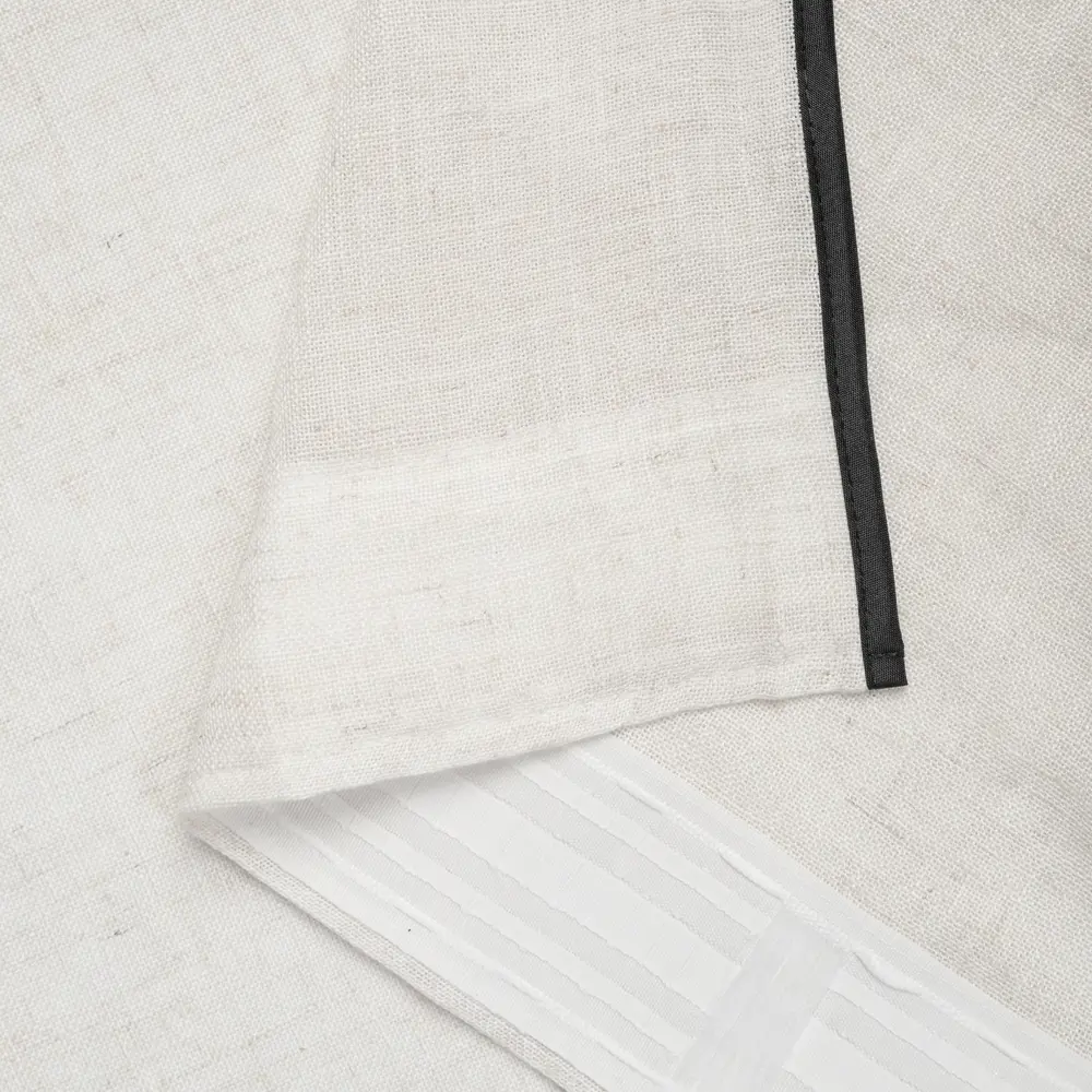 AMORE MIO Штора неоклассика бежевая на ленте для спальни 89433200 STLM-1582620 - Вид №1