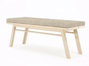 KARPENTER Мягкая скамейка из дерева и ткани Circa17