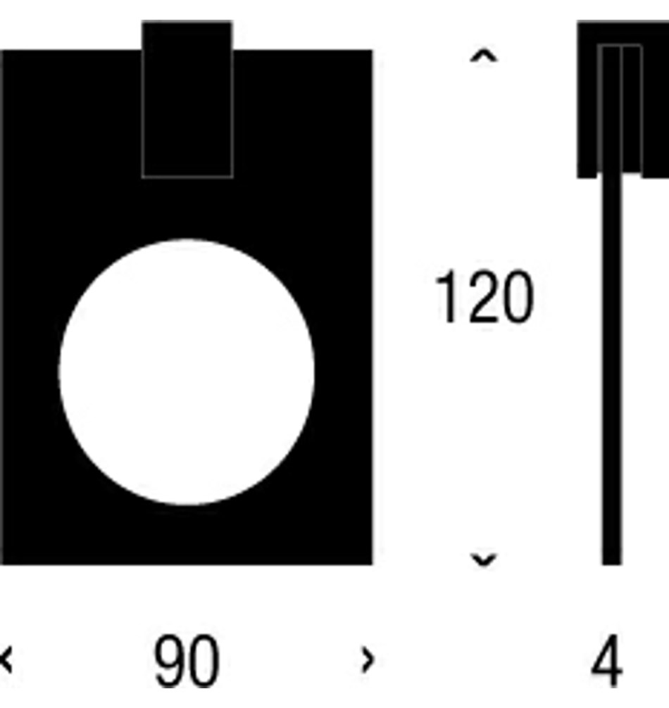 FROST Полка 4, 9см » черная Алюминий Черный Q303209075  - Вид №2