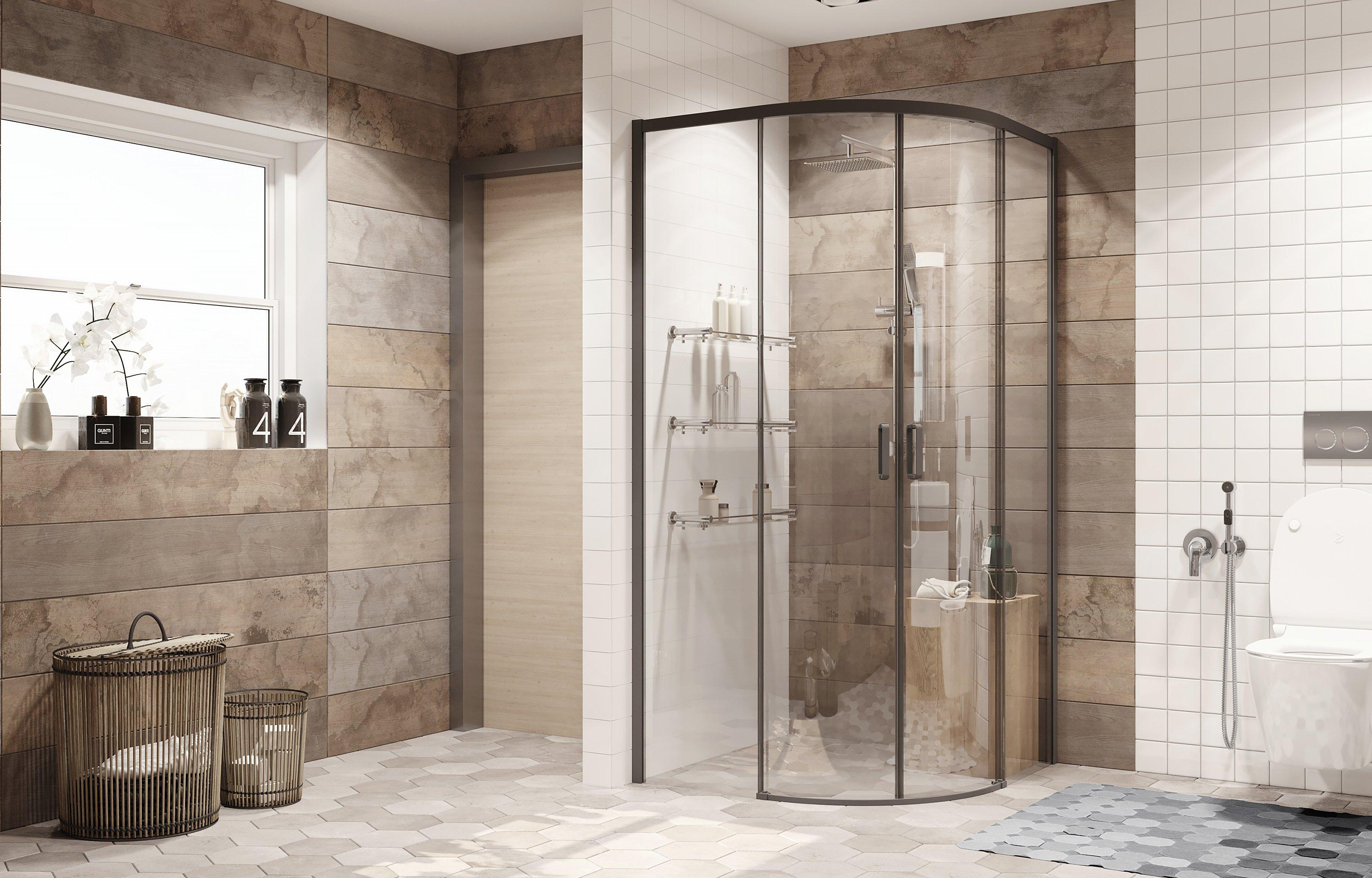 Душевое ограждение Ambassador Queen 11011202Black (1000x1000x2000), 1 место  - Вид №1