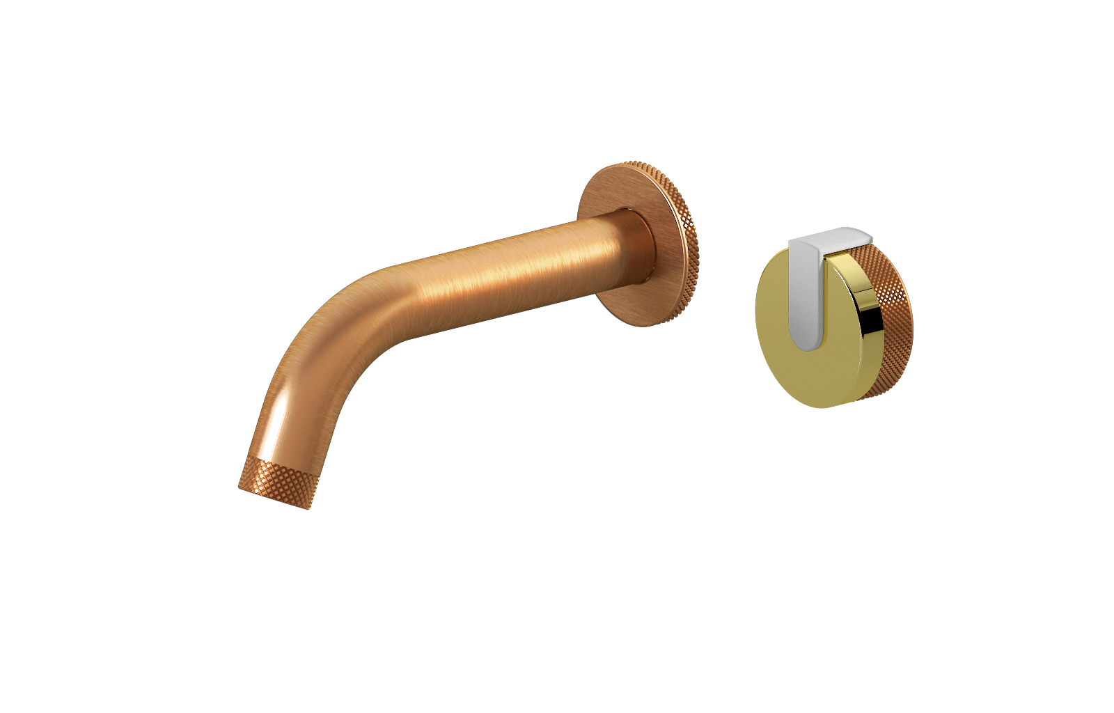 E-11535-R1PB-L1WT-BRG Настенный прогрессивный смеситель скрытого монтажа для раковины GRAFF MOD+