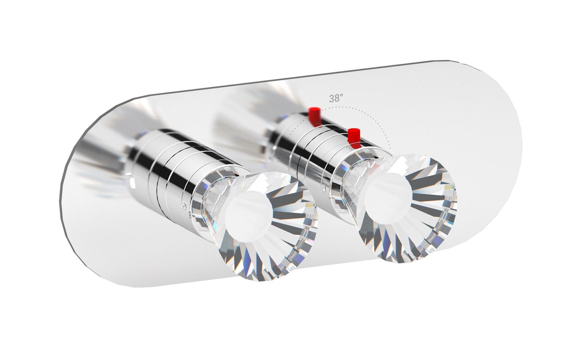 Термостатический смеситель для душа с 2 отверстиями IB Aqua ARCH-00095126 - Вид №1