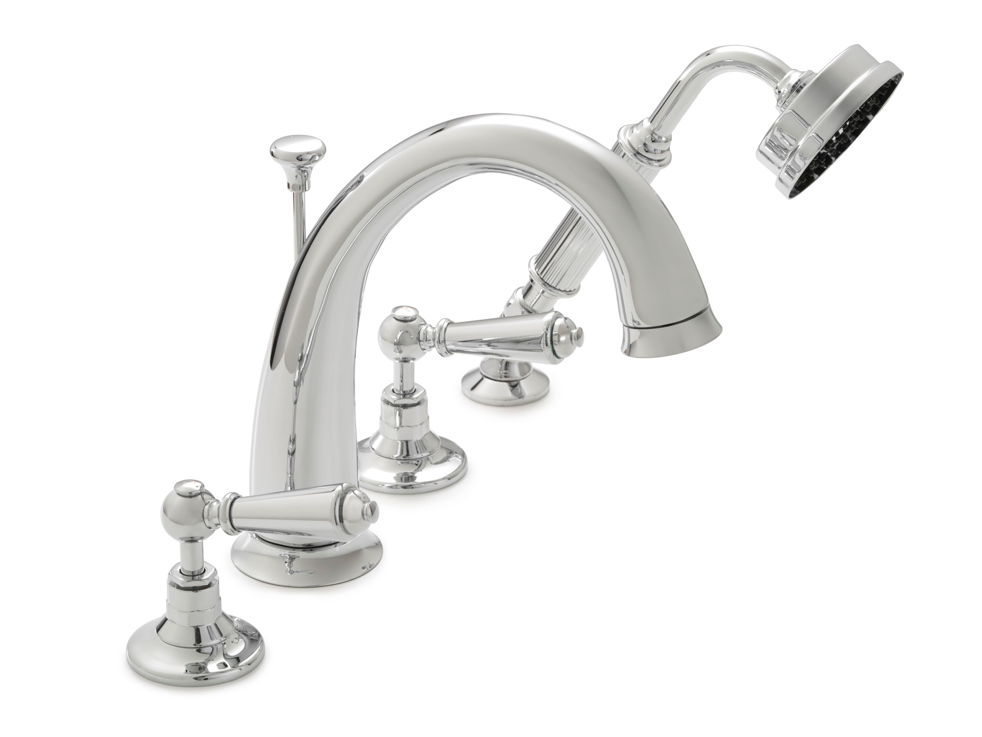 Смеситель для ванны с 4 отверстиями и ручным душем Devon&Devon подпись ARCH-00079144 - Вид №1