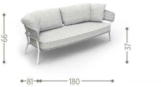 Talenti 2-местный садовый диван Moon alu sun-id-1380246 - Вид №6