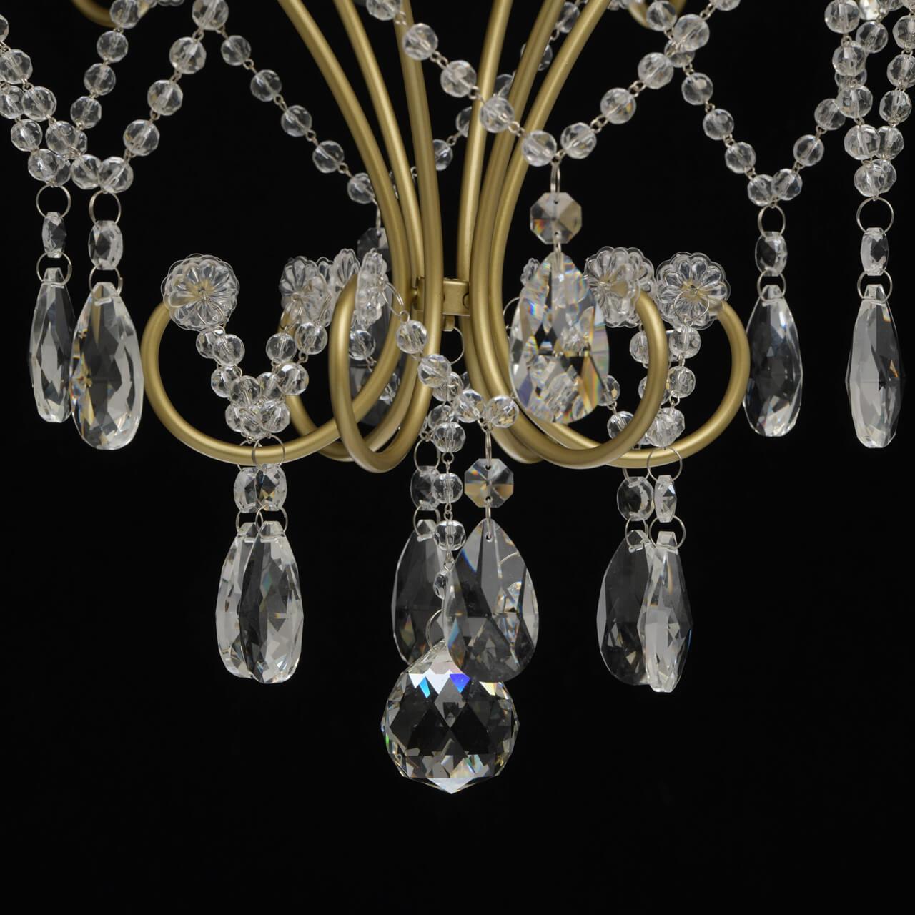 Подвесная люстра MW-Light Адель 10 373014503 MW-LIGHT ДИЗАЙНЕРСКИЕ, АДЕЛЬ 10 187728 Золотой  - Вид №1