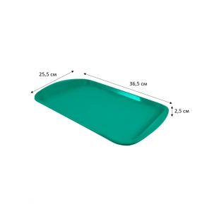 Поднос прямоугольный Delinia 47x33 см полипропилен цвет изумрудный