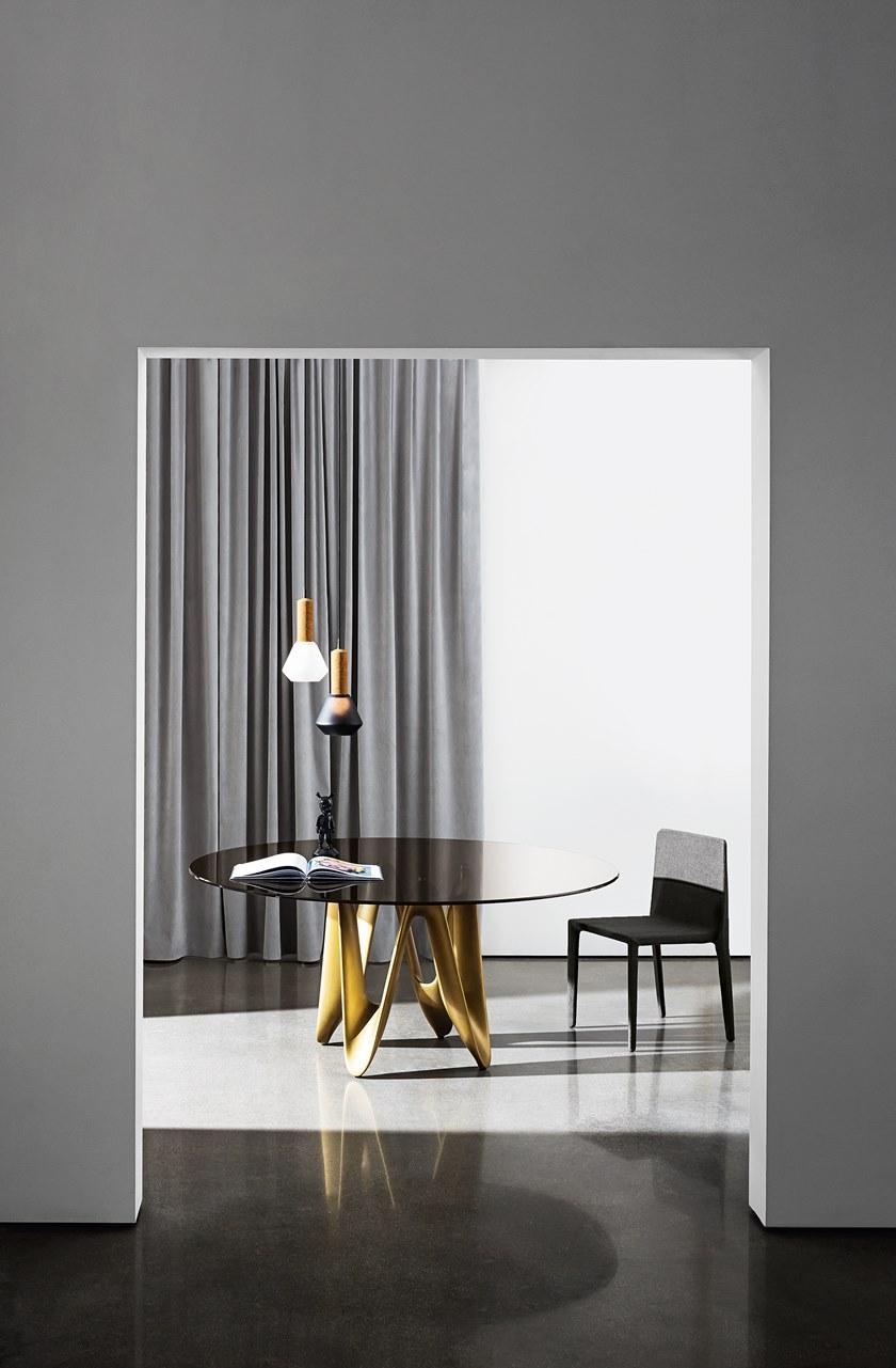 Sovet italia Круглый стеклянный стол Lambda sun-id-1428094 - Вид №2