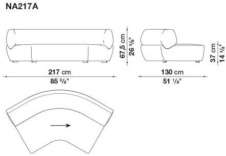 B&B Italia Модульный тканевый диван sun-id-1365656 - Вид №11