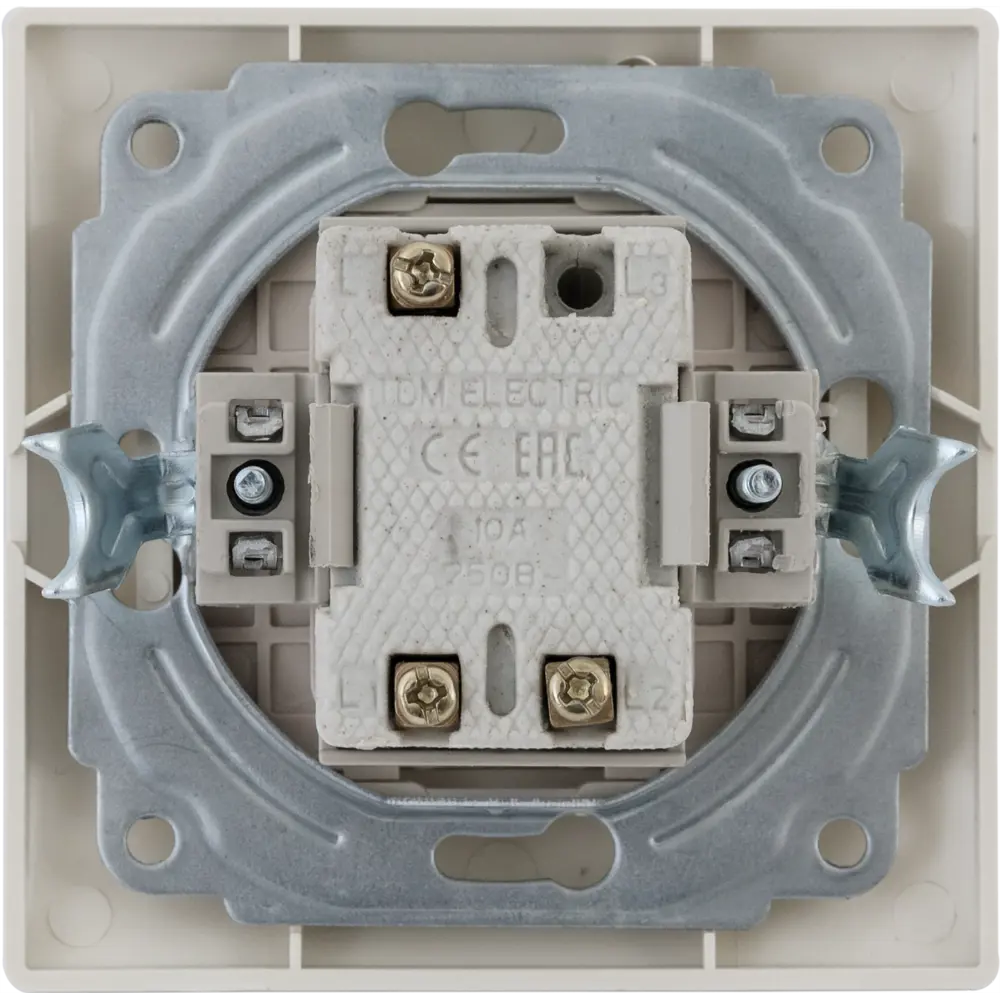 TDM ELECTRIC Выключатель проходной бежевый для скрытого монтажа 85591346 Таймыр STLM-0064431 - Вид №2