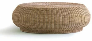 Gervasoni Низкий круглый плетеный журнальный столик Bell + bolla + corallo