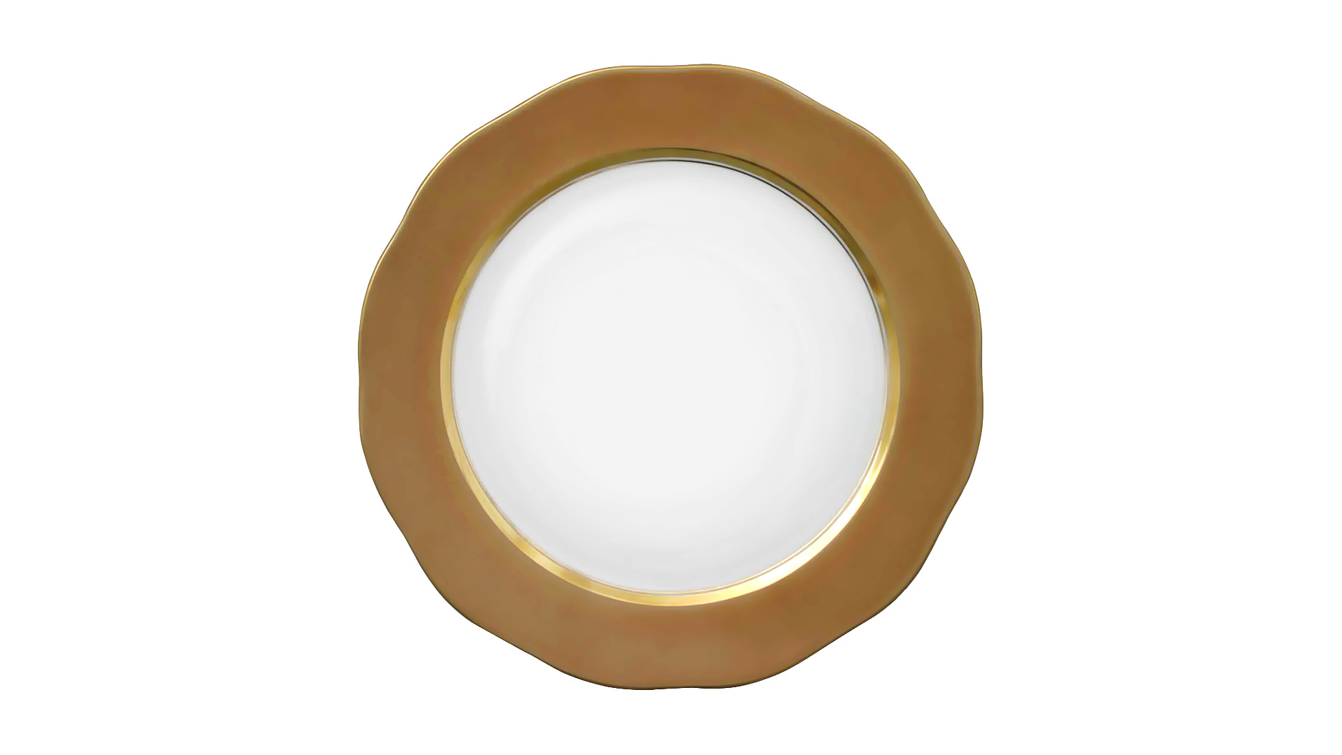 10649249 Herend Набор тарелок подстановочных Herend 30,5см (бело-оранжевый), 6 шт Фарфор  - Вид №1