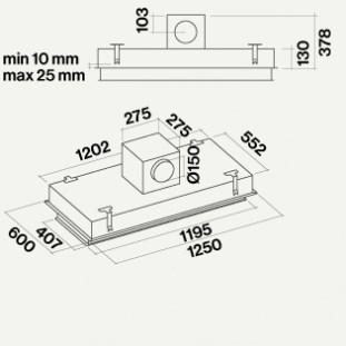 Falmec Потолочная вытяжка из стали и стекла Design+ sun-id-1483376 - Вид №9