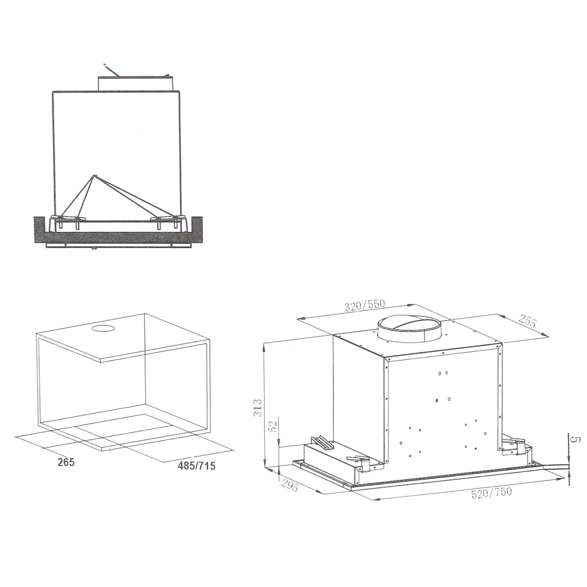 9904524 Вытяжка полновстраиваемая KRONA SELINA 600 PRM INOX 3P серебристый STDN-0086271 - Вид №10
