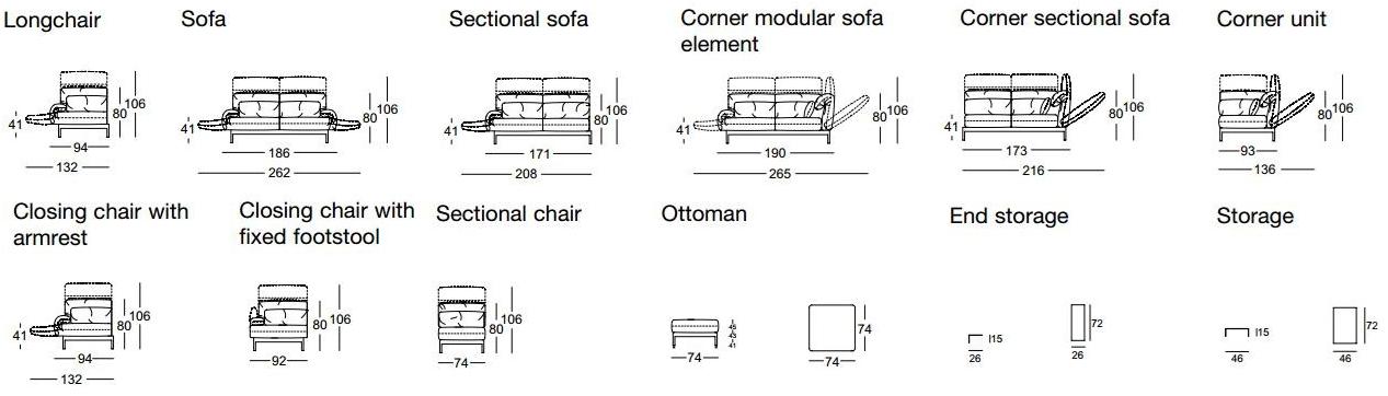 Rolf Benz Модульный угловой диван из ткани Rolf benz 380 plura sun-id-1487145 - Вид №4