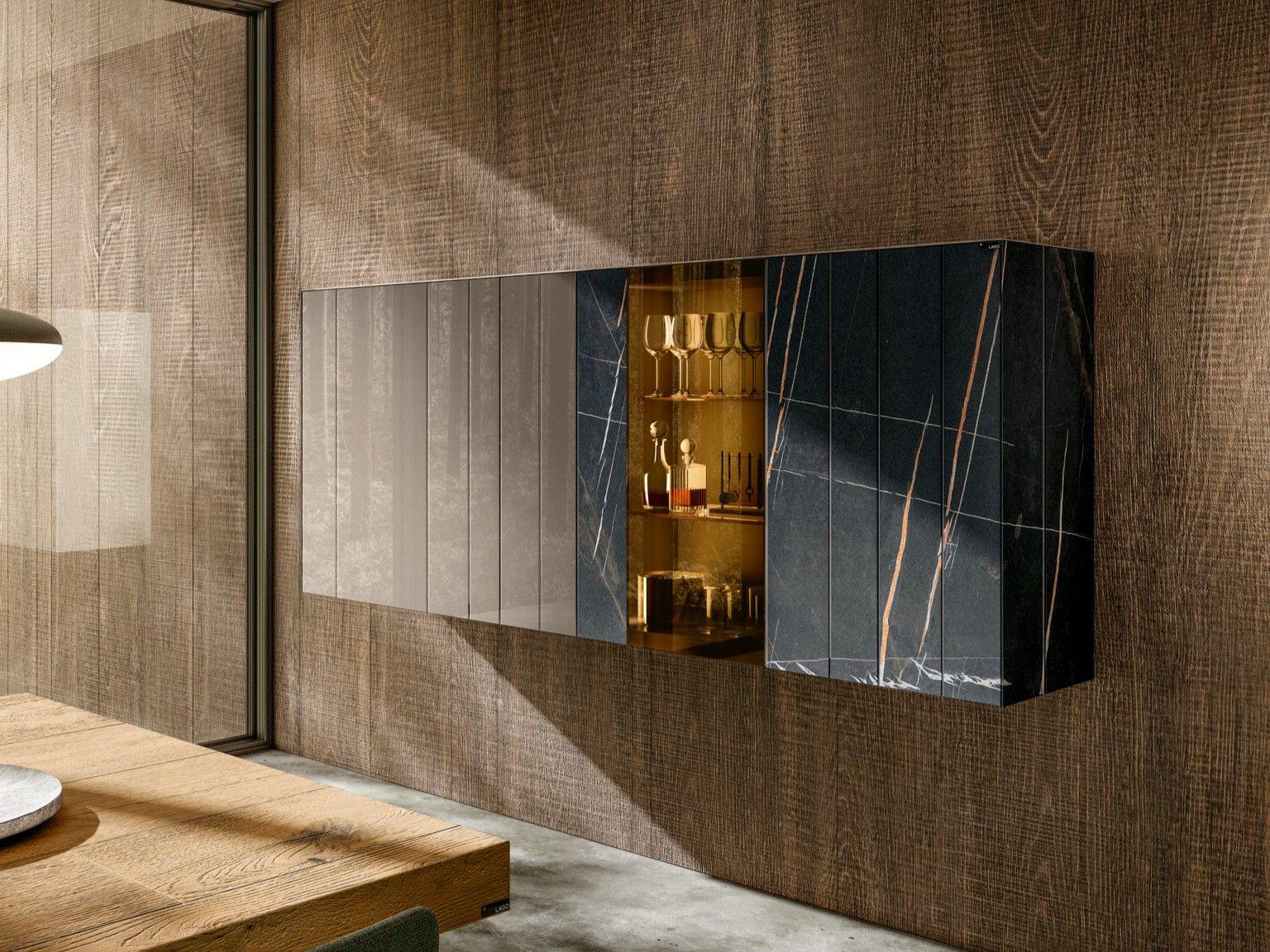 Стеклянный подвесной шкаф Lago N. O. W ARCH-00027598 - Вид №1