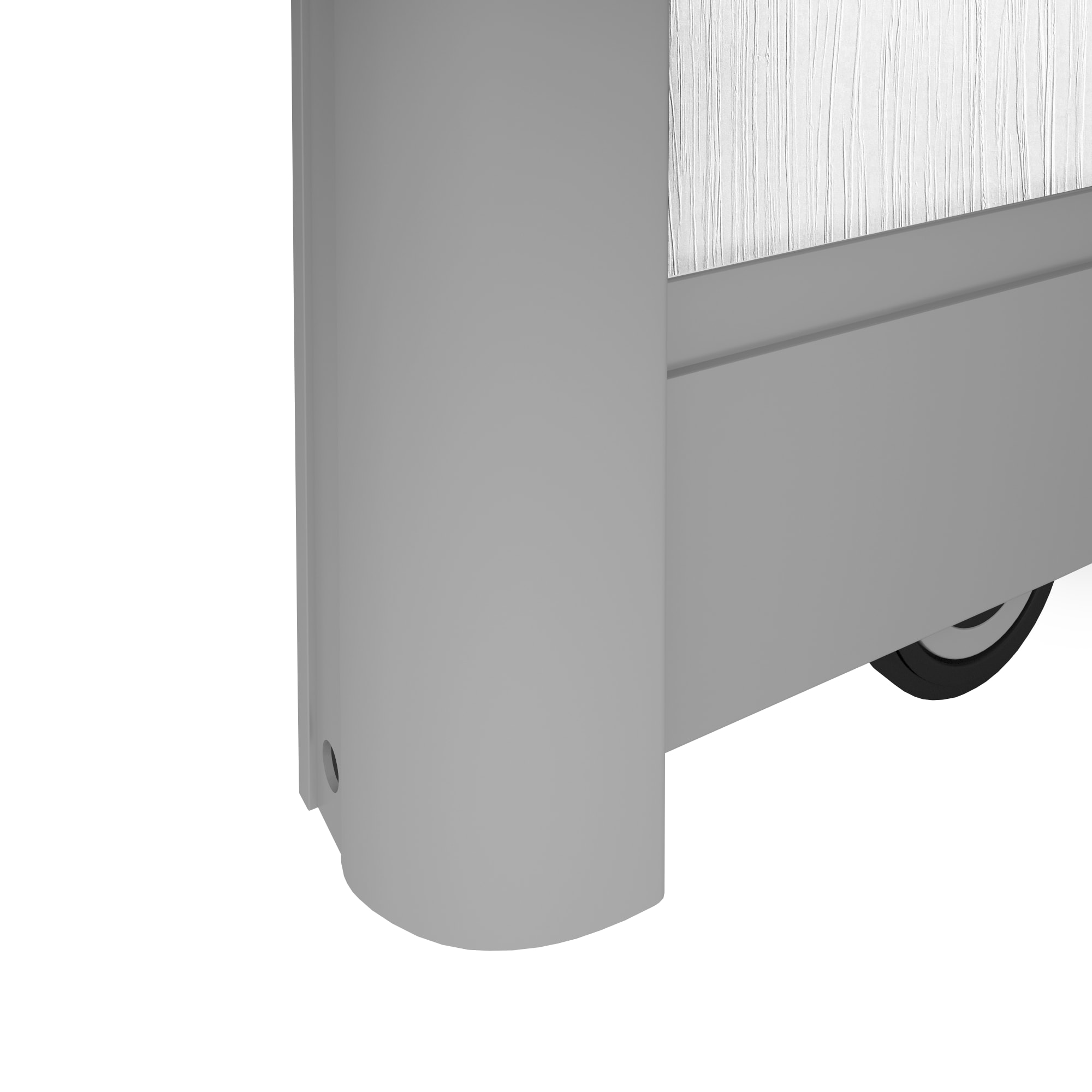 SPACEO Дверь-купе раздвижная белый ясень с алюминиевым профилем 82335361 STLM-0024802 - Вид №3