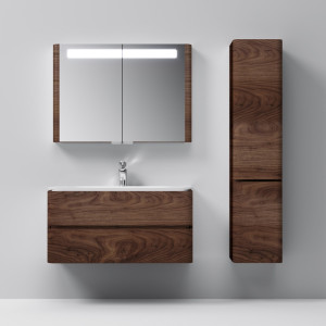 M30CHR0406NF Шкаф-колонна подвесной правый 40 см двери орех текстурированная шт AM.PM Sensation