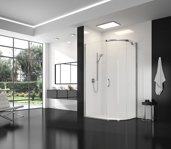 Душевой уголок асимметричный GSQ1080H L or R Merlyn Arysto Хромированный 