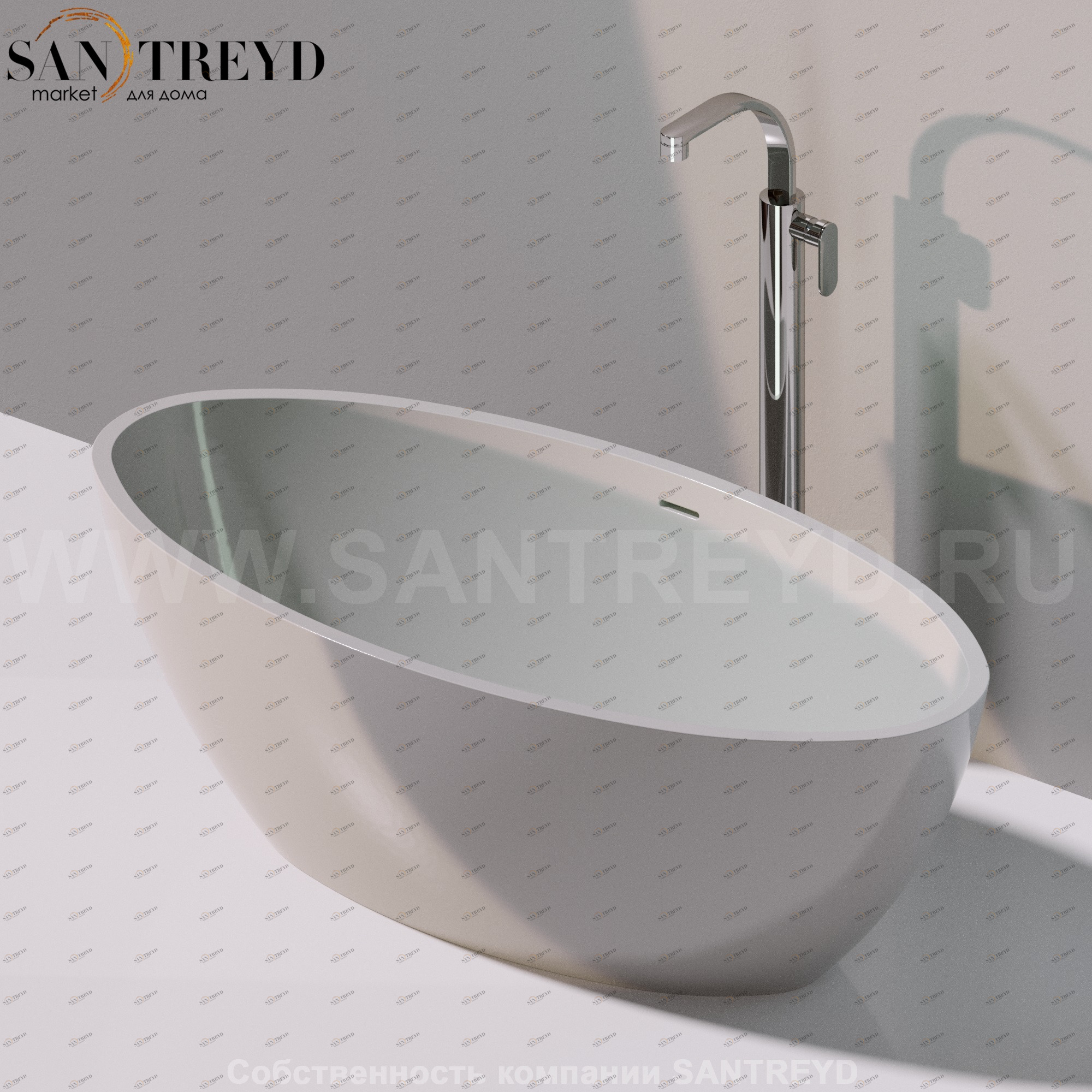 Flaminia APP Ванна свободностоящая 150 см серая AP150V.7047 Ceramica Flaminia AP150V7047