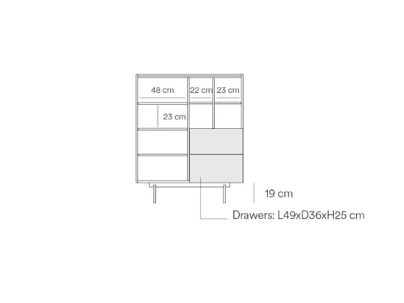 Шкаф из МДФ с ящиками TEULAT восемь ARCH-00020413 - Вид №8
