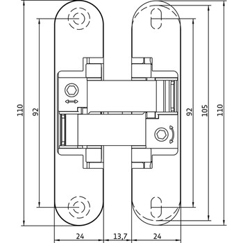 Петля Anselmi 170 3D Santreyd LK01-1065
