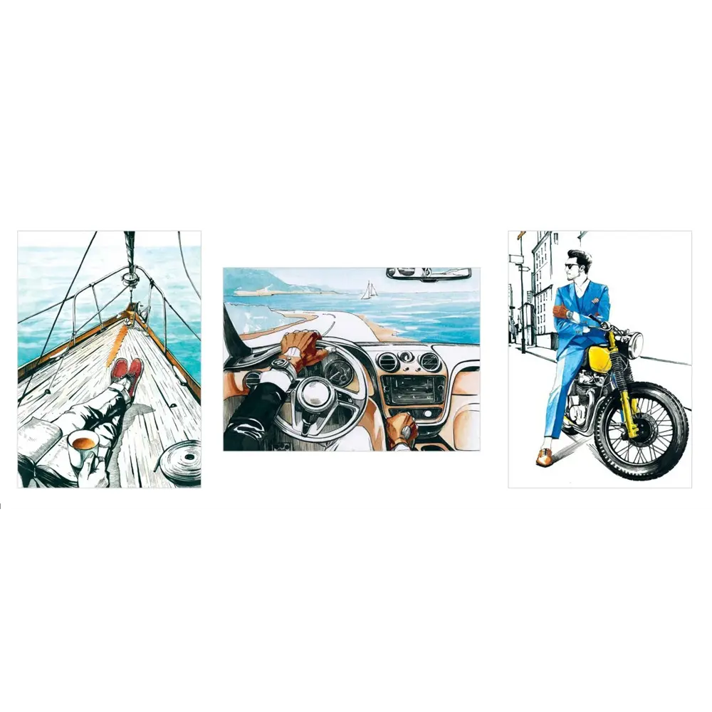 Постер Арт дизайн Сильные и стильные 30x40 см 3 шт STLM-2205017