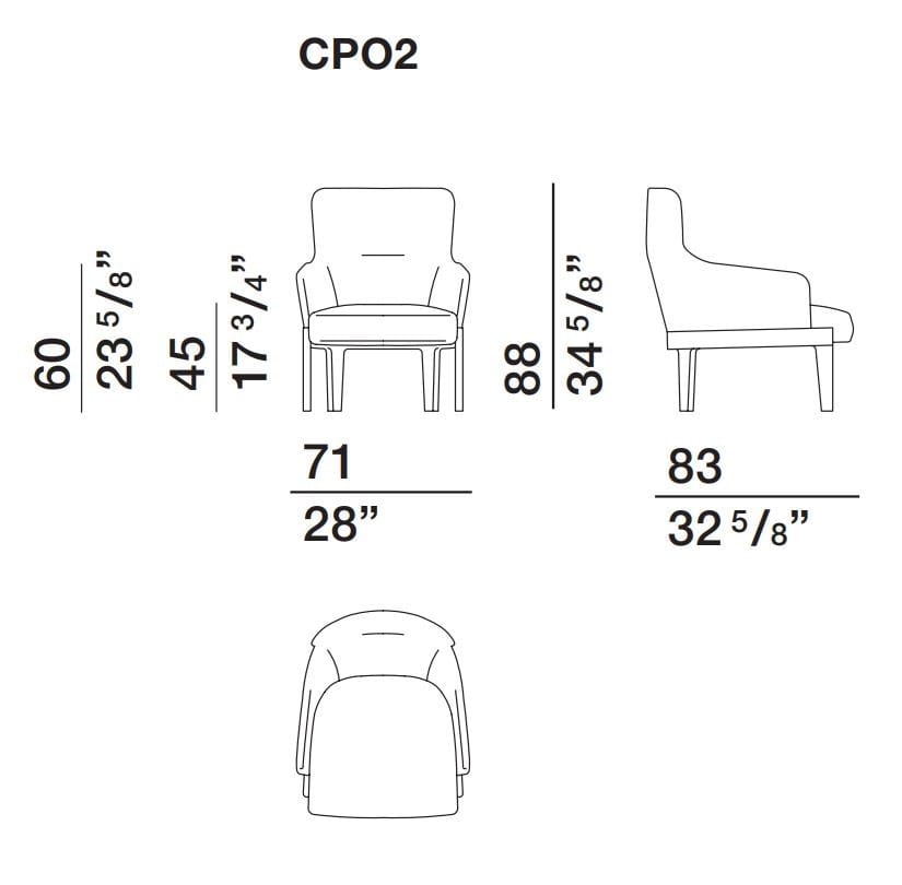 Кресло с подлокотниками Molteni & C Челси ARCH-00052427 - Вид №3