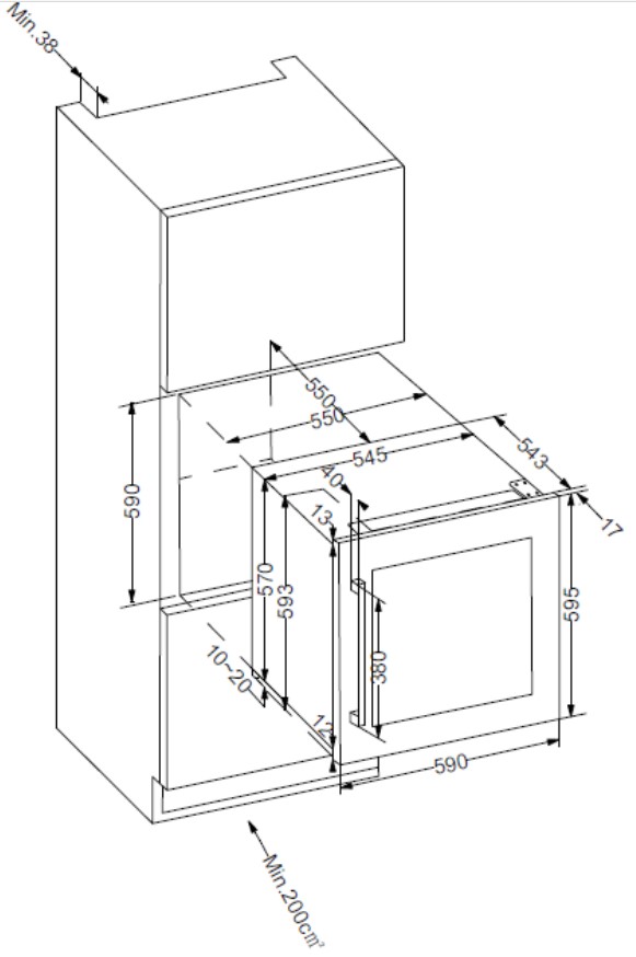 9988982 Винный шкаф Climadiff CBI44S1B черный STDN-0099028 - Вид №7
