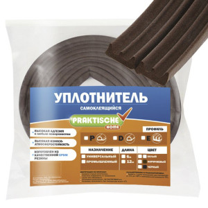 90782239 Уплотнитель 9х4мм 6м коричневый STLM-0379953 PRAKTISCHE HOME