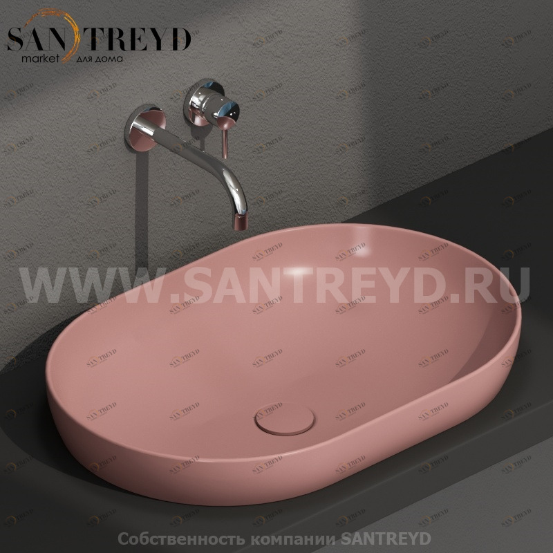 B6O61FR Встроенная раковина под столешницу овальная Ceramica Globo T-EDGE