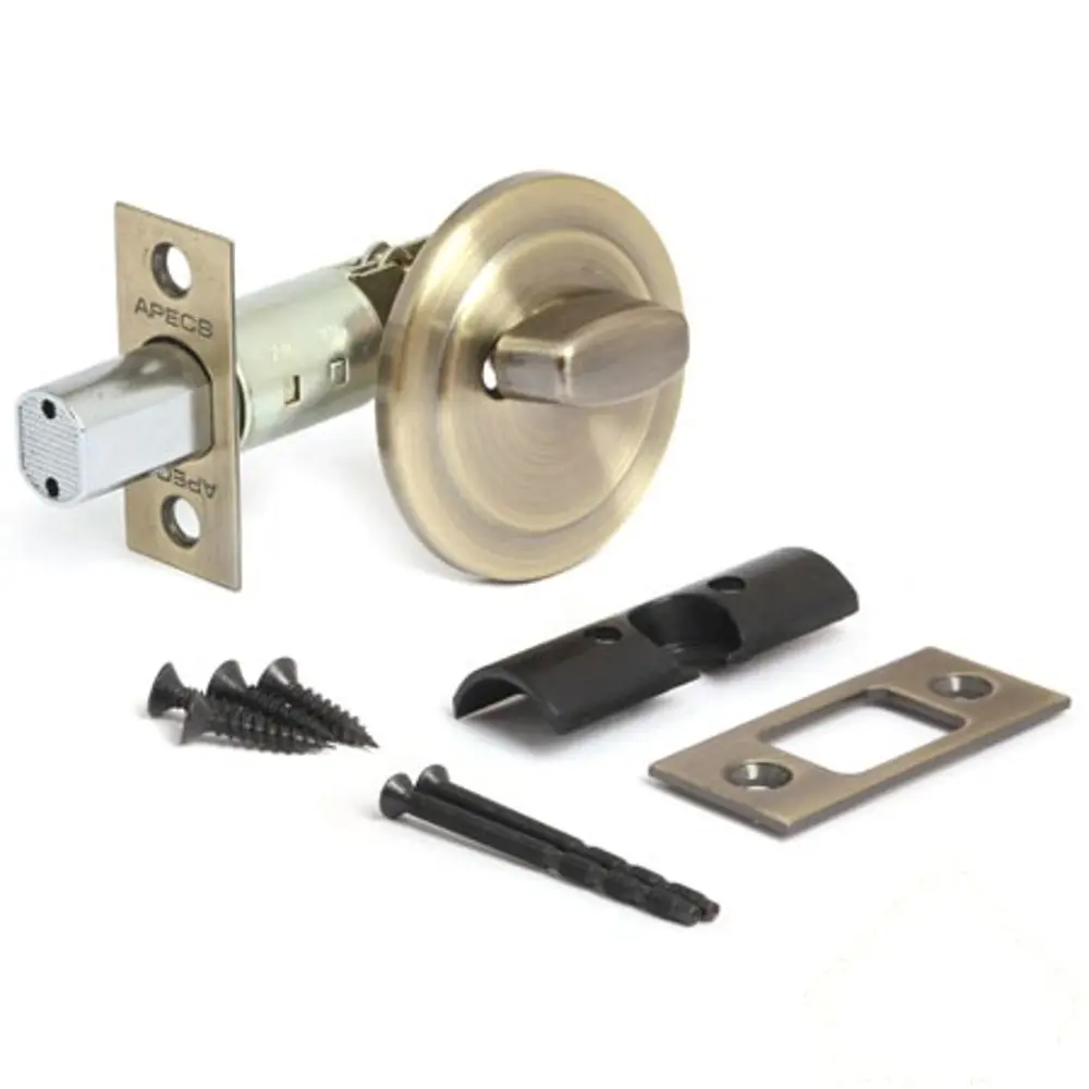 Задвижка дверная Apecs L-0108, 25х81 мм, сталь, цвет античная бронза STLM-2004725