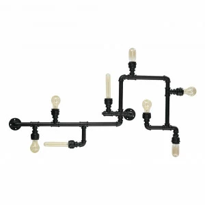 Потолочная люстра Ideal Lux Plumber PL8 Nero IDEAL LUX ДИЗАЙНЕРСКИЕ, PLUMBER 137072 Черный