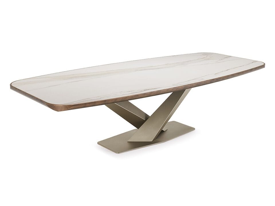 Керамический и стальной бочковый стол Cattelan italia Stratos ARCH-00114354 - Вид №1