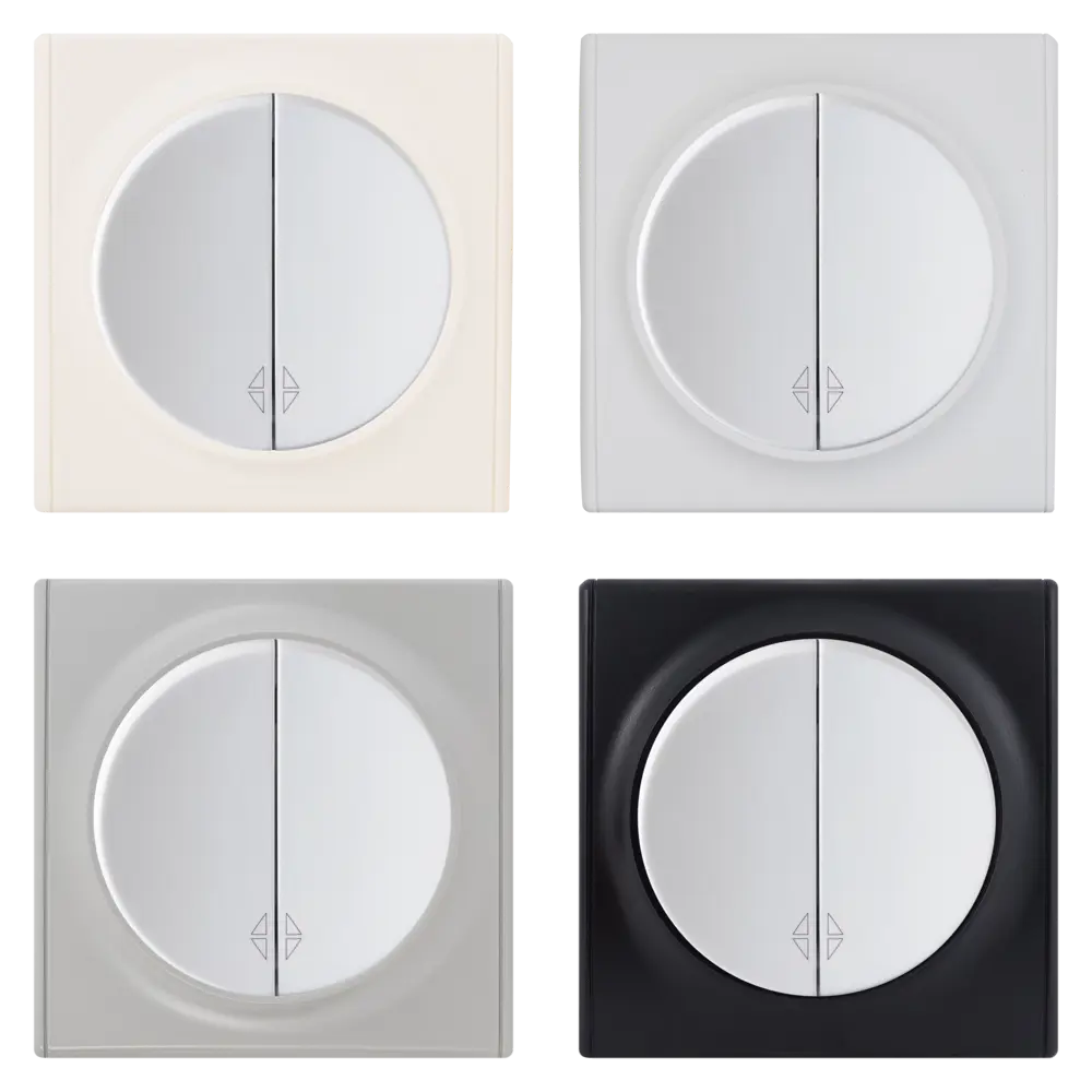 Переключатель встраиваемый Onekey Florence 2 клавиши, цвет белый ONEKEYELECTRO STLM-2021136 - Вид №1