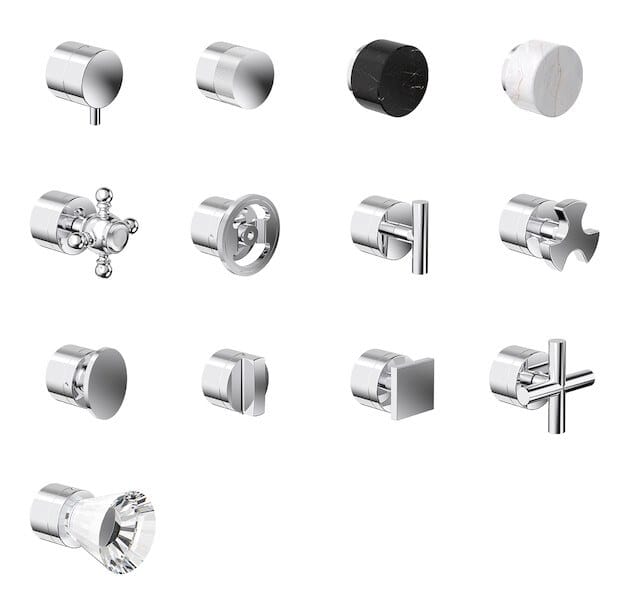 Термостатический смеситель для душа с 3 отверстиями IB Aqua ARCH-00075645 - Вид №9